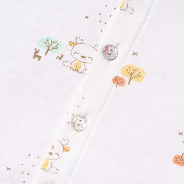 Bộ tính năng ngắn vải modal Animo VĐ522022 (0-12M,Kem)