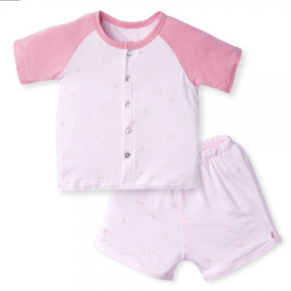 Bộ tính năng ngắn vải modal Animo VĐ522021 (0-12M,Hồng)