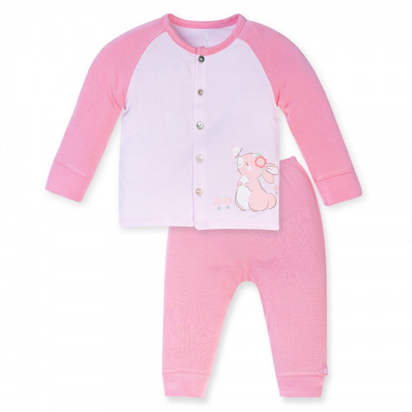 Bộ tính năng dài vải modal Animo VĐ522024 (0-12M,Hồng)