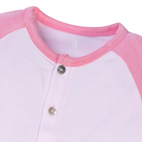 Bộ tính năng dài vải modal Animo VĐ522024 (0-12M,Hồng)