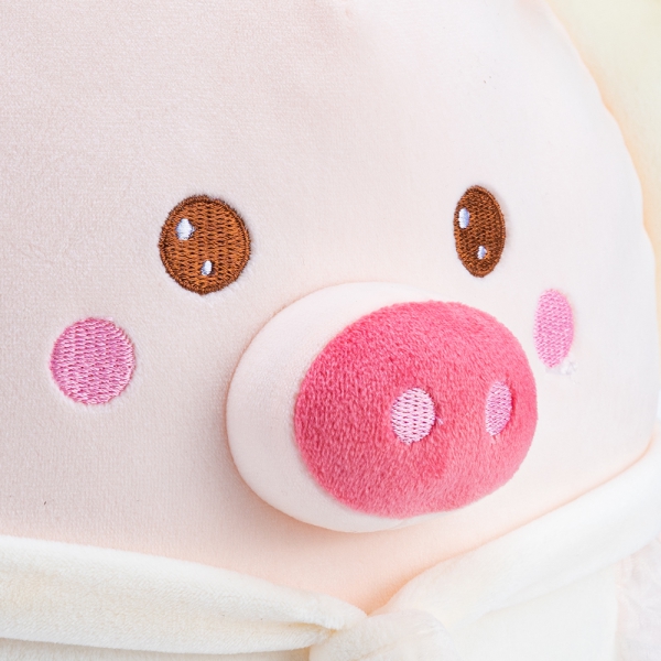 Thú bông bé heo hồng đeo yếm quả đào Animo