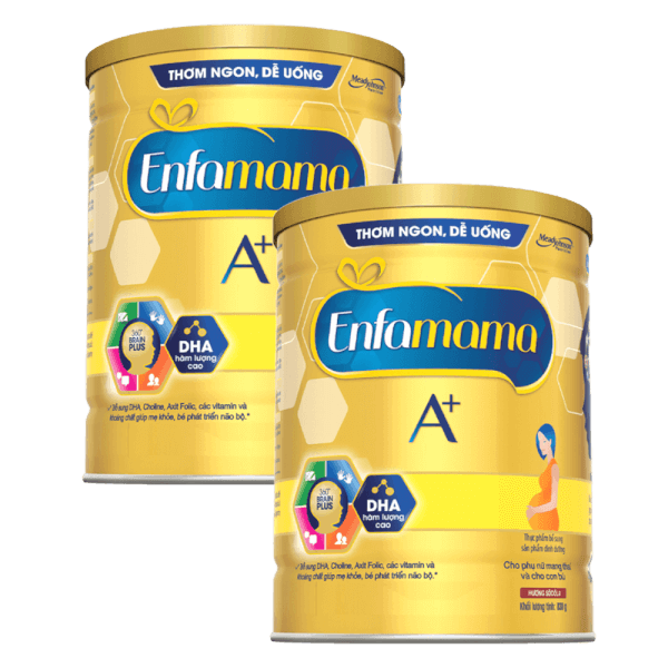 Combo 2 Thực phẩm bổ sung Sản phẩm dinh dưỡng Enfamama A+ hương chocolate 360° Brain Plus 830G