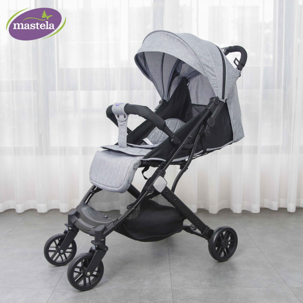 Xe đẩy du lịch gấp gọn tích hợp tay kéo Mastela HN-275 (màu ghi)