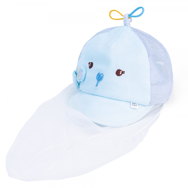 Nón lưỡi trai khăn voan bé trai Animo A2303_MN008 (46cm, Xanh)