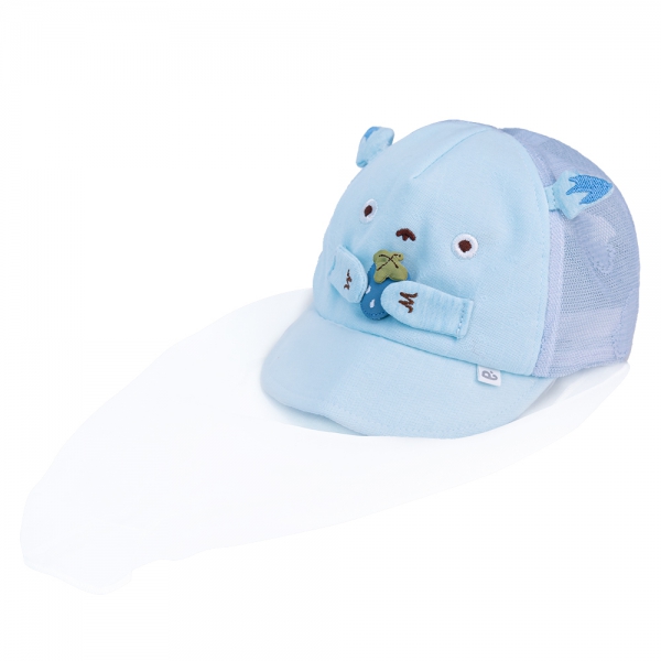 Nón lưỡi trai khăn voan bé trai Animo A2303_MN005 (48cm, Xanh)