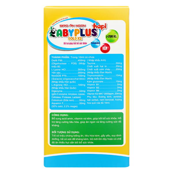 Siro ăn ngon Babyplus Hapi Gold X2