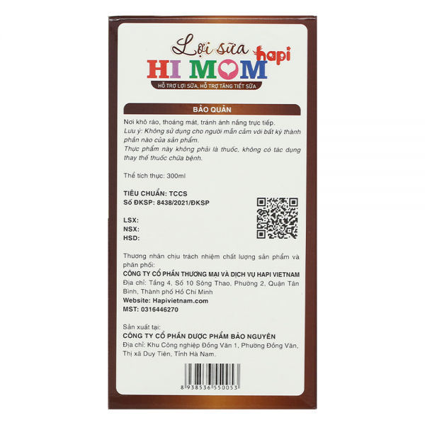 Lợi sữa Hi Mom Hapi (hộp 30 gói)