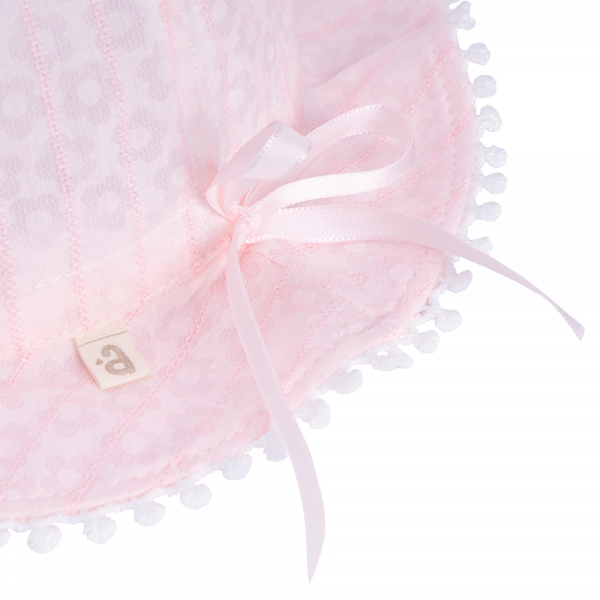 Nón vành tròn bé gái Animo A2303_JK017 (48cm,Hồng)