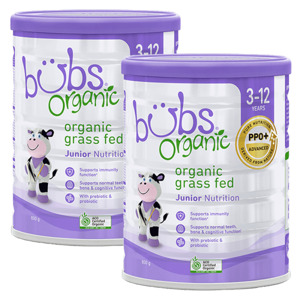 Combo 2 Sữa Bubs Organic Bovine số 4 Junior 800g (3-12 tuổi)