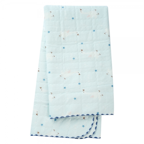 Chăn vải chần bông 3 lớp Animo B2306_MN003 (85x85cm,Xanh)