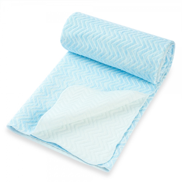 Chăn vải chần bông họa tiết Ziczac Animo B2306_MN001 (100x100cm,Xanh)