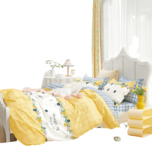 Bộ 5 món drap, áo gối và mền chần NIN Calisto B2201_NH015 (180x200+30cm)