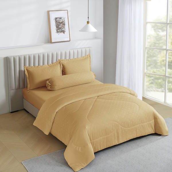 Bộ 5 món drap, áo gối và mền chần NIN Classic B2201_NH023 (180x200+30cm)