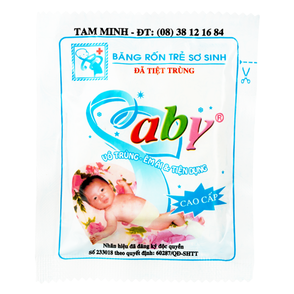 Băng rốn baby xanh 10M/hộp