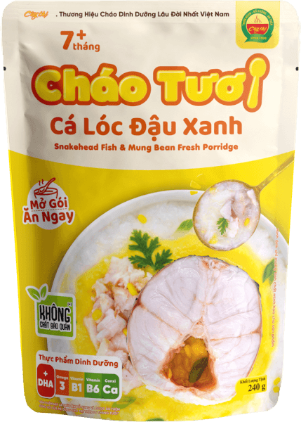 Cháo tươi cá lóc đậu xanh