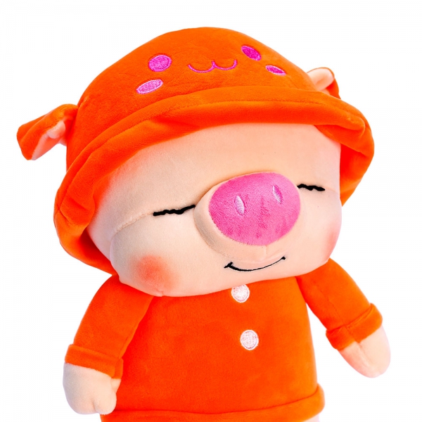 Thú bông Heo Đội Nón Áo Thêu (TM) *Sản phẩm giao màu ngẫu nhiên*