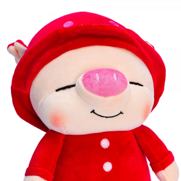 Thú bông Heo Đội Nón Áo Thêu (TM) *Sản phẩm giao màu ngẫu nhiên*