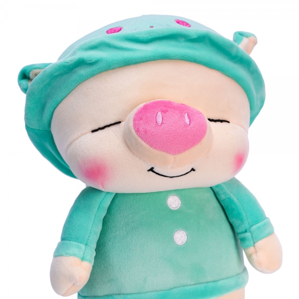 Thú bông Heo Đội Nón Áo Thêu (TM) *Sản phẩm giao màu ngẫu nhiên*