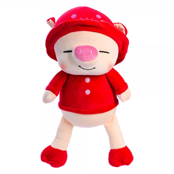 Thú bông Heo Đội Nón Áo Thêu (TM) *Sản phẩm giao màu ngẫu nhiên*