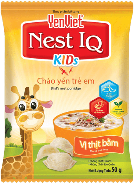 Cháo Yến Trẻ Em YenViet Nest IQ - Vị Thịt Bằm 50g