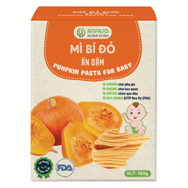 Combo 2 Mì bí đỏ ăn dặm cho bé Anpaso 120g