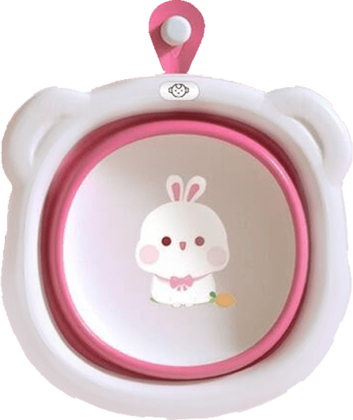 Chậu rửa mặt gấp gọn cho bé Animo (Hồng) (giao mẫu ngẫu nhiên)