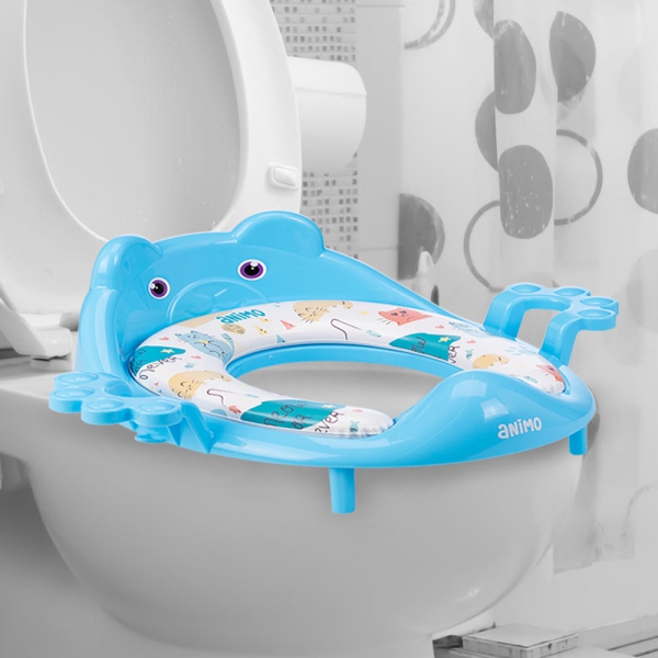 Đệm lót bồn cầu có tựa lưng cho bé Animo (xanh, YF2021, TJJ)