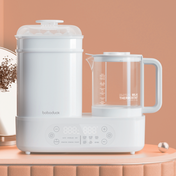 Bình đun và tiệt trùng sấy khô Boboduck F6238 (trắng)