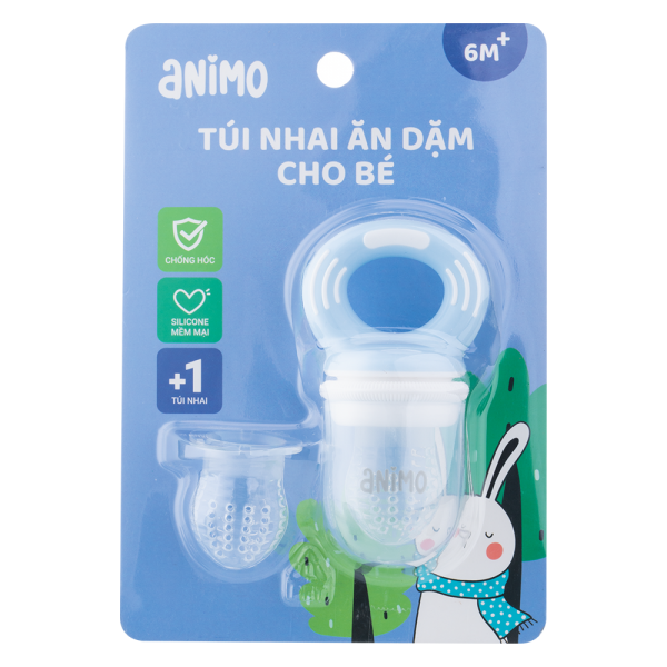 Túi nhai ăn dặm Animo RK-3342, size L (xanh)