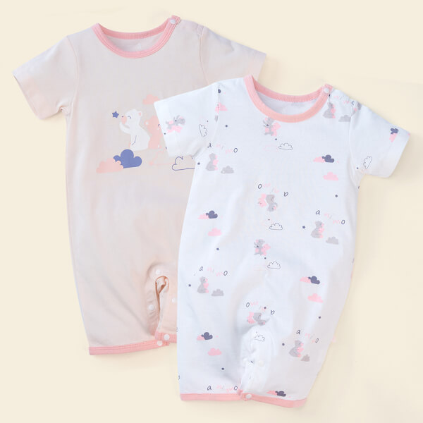 Set 2 body đùi Animo NB522015 (9-12M,hồng-trắng bé gấu)