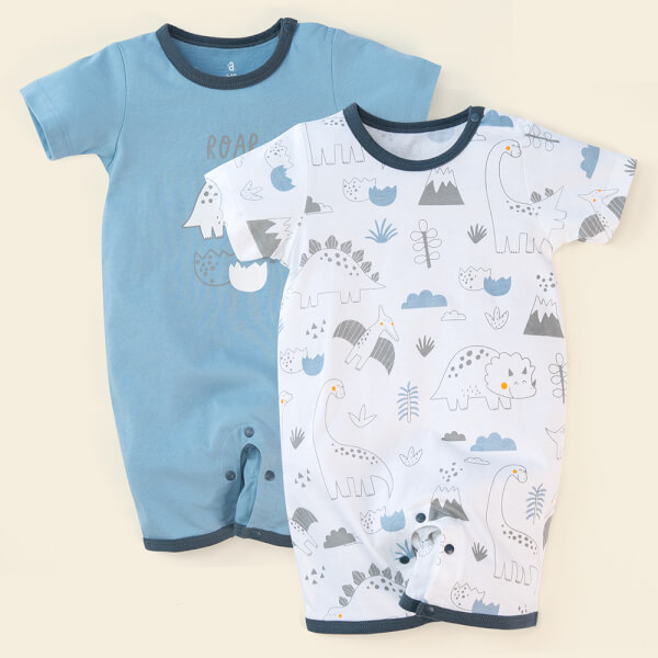 Set 2 body đùi Animo NB522016 (3-6M,xanh-trắng khủng long)