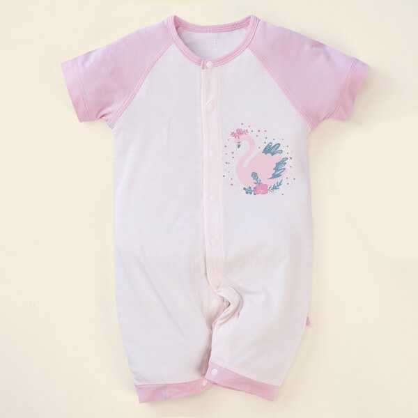 Bodysuit tính năng đùi, vải modal Bst Thiên nga Animo BMC822082 (6-9M,Hồng)