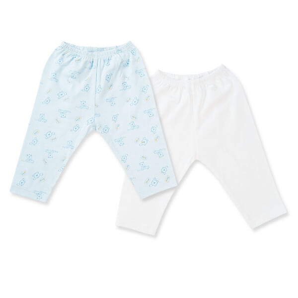 Cặp quần ss dài Animo NB422050 (6-9M,xanh-trắng)