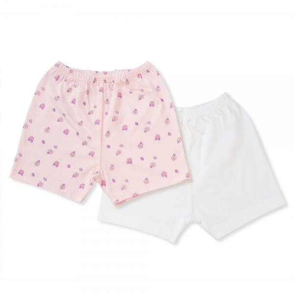 Cặp quần ss ngắn Animo NB422052 (3-6M,hồng-trắng)