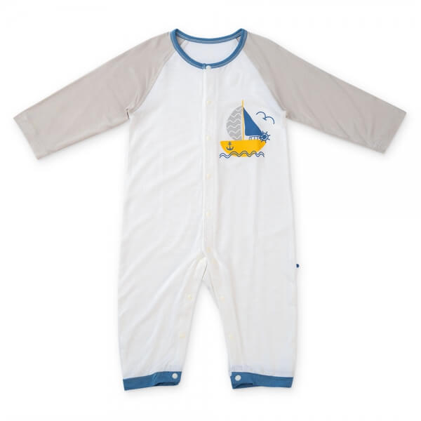 Bodysuit tính năng dài, vải modal Bst Thiên nga Animo BMC822086 (3-6M,Xanh)