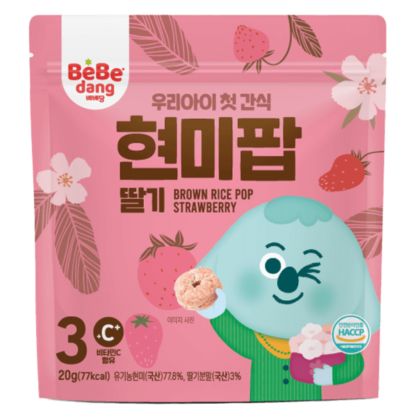 Thực Phẩm Bổ Sung Bánh Vòng Gạo Lứt Bebedang Vị Dâu Tây