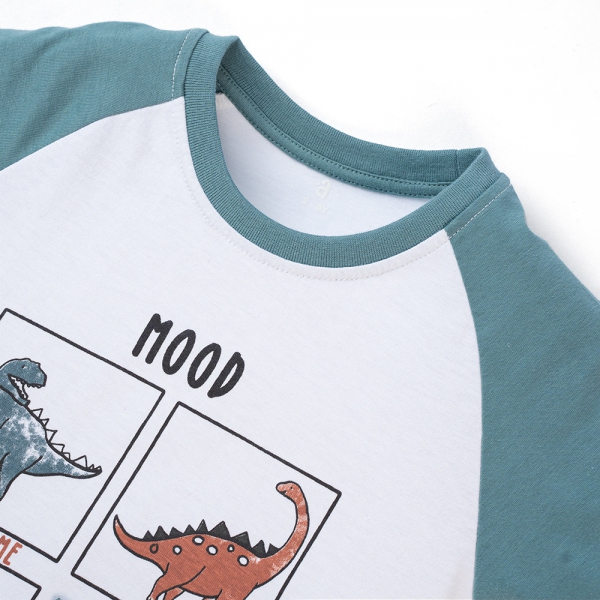 Bộ bé trai ngắn BST Khủng Long Animo HN623012 (6M-6Y,Xanh)