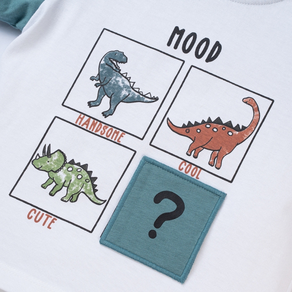 Bộ bé trai ngắn BST Khủng Long Animo HN623012 (6M-6Y,Xanh)