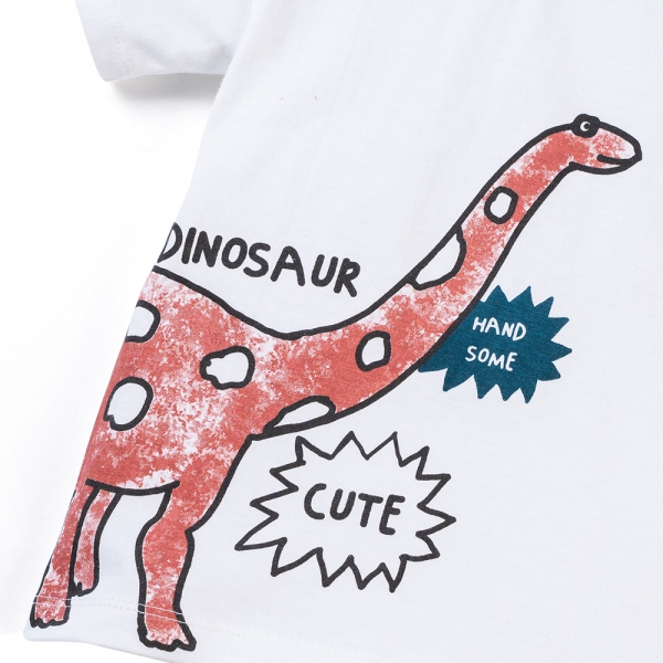 Bộ bé trai ngắn BST Khủng Long Animo HN623015 (6M-6Y,Trắng)