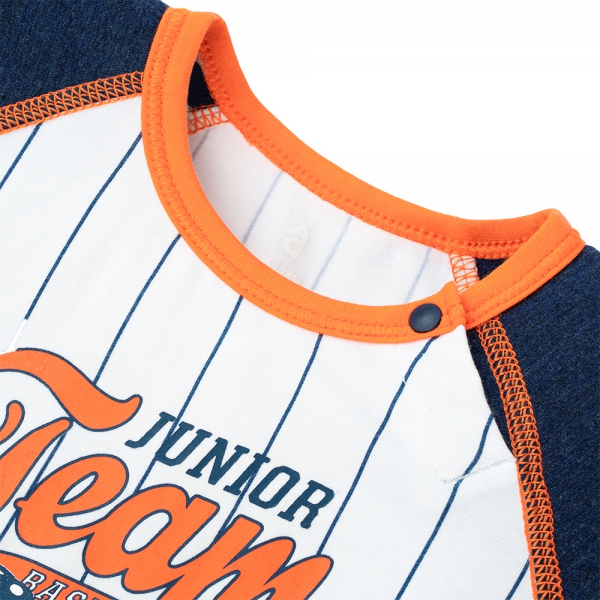 Bộ tính năng ngắn, vải sợi sồi BST Bóng chày Animo BMC123108 (3-24M,Xanh đen)