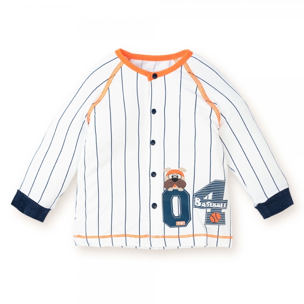 Bộ tính năng dài, vải sợi sồi BST Bóng chày Animo BMC123089 (0-24M,Xanh đen)