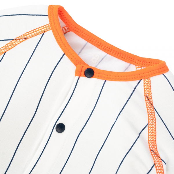 Bộ tính năng dài, vải sợi sồi BST Bóng chày Animo BMC123089 (0-24M,Xanh đen)