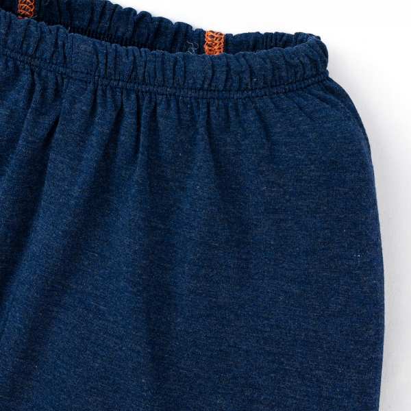 Bộ tính năng dài, vải sợi sồi BST Bóng chày Animo BMC123089 (0-24M,Xanh đen)