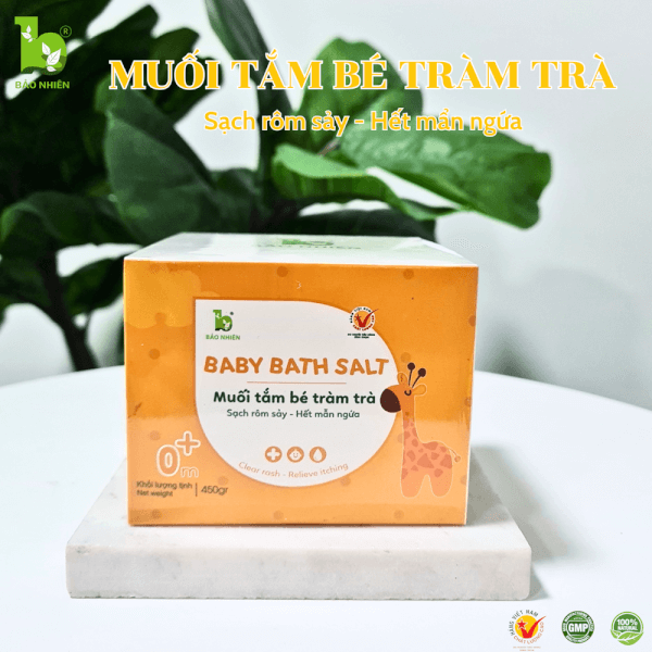 Muối tắm bé tràm trà trị rôm sảy & mẫn ngứa 450g