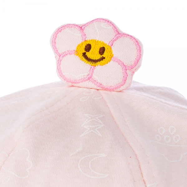 Nón vành tròn khăn voan bé gái Animo A2306_MN003 (46cm,Hồng)