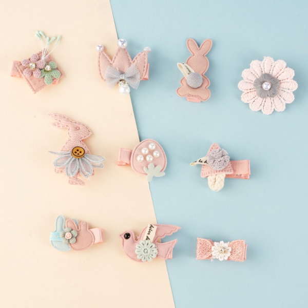 Set kẹp tóc 10 món Animo A2306_MN017 (Hồng)