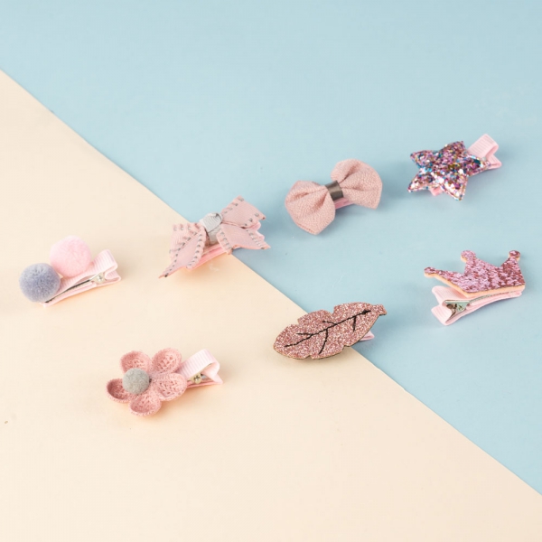 Set kẹp tóc 7 món Animo A2306_MN014 (Hồng)