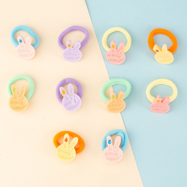 Set cột tóc 10 món hình thỏ Animo A2305_MN016 (Nhiều màu)