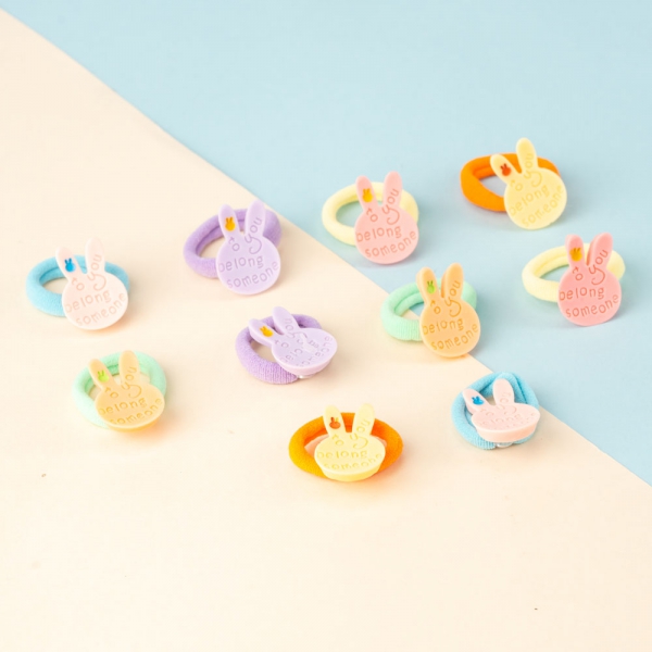 Set cột tóc 10 món hình thỏ Animo A2305_MN016 (Nhiều màu)