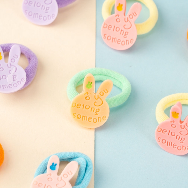 Set cột tóc 10 món hình thỏ Animo A2305_MN016 (Nhiều màu)